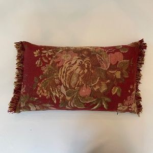 Custom throw pillow and down blend insert, retired RL fabric